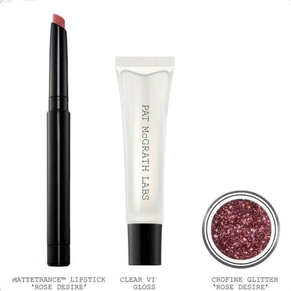 Pat Mcgrath Rose Desire HOLOGRAPHIC GLITTER Lip Trio - Picture 5 of 14